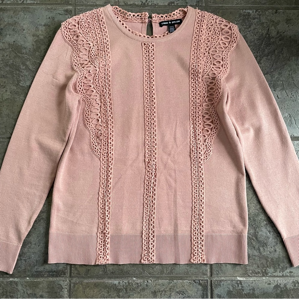 Cable & Gauge Women’s Blouse Shirt Top T-Shirt . Pink . Stylish . Size S . New